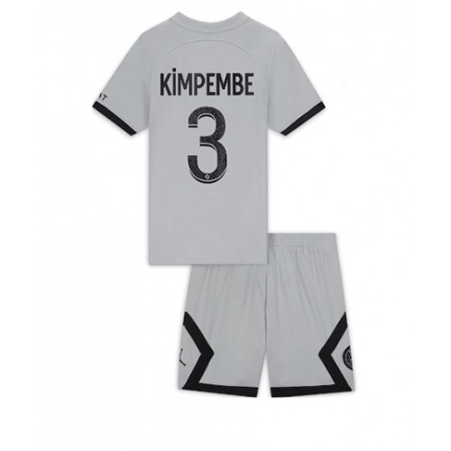 Dres Paris Saint-Germain Presnel Kimpembe #3 Gostujuci za djecu 2022-23 Kratak Rukav (+ kratke hlače)